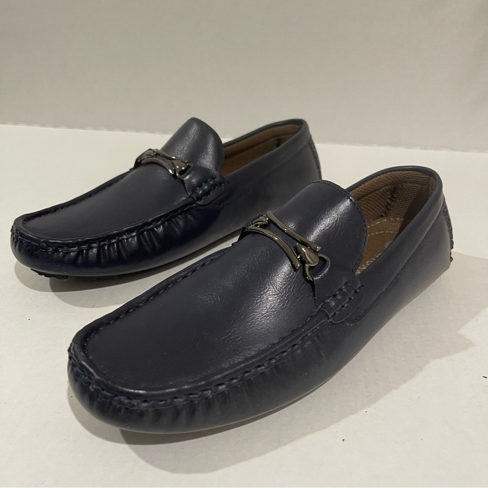 Men’s Chuxx Navy Blue Faux Leather Slip On Loafers Business Casual Size 8 US! - Picture 3 of 10